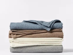 Coyuchi Sequoia Washable Organic Cotton and Wool Blanket< Bed Blankets