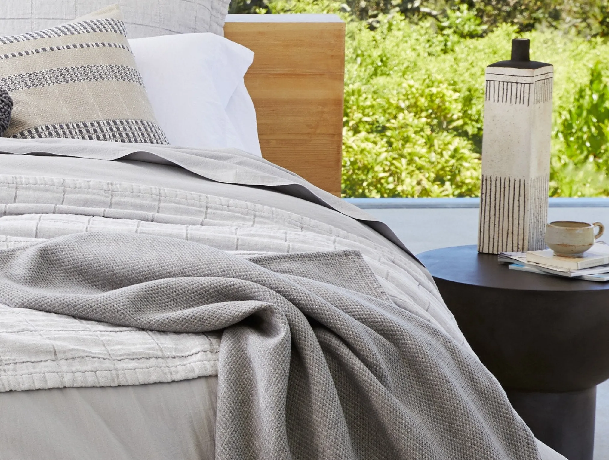 Coyuchi Sequoia Washable Organic Cotton and Wool Blanket< Bed Blankets