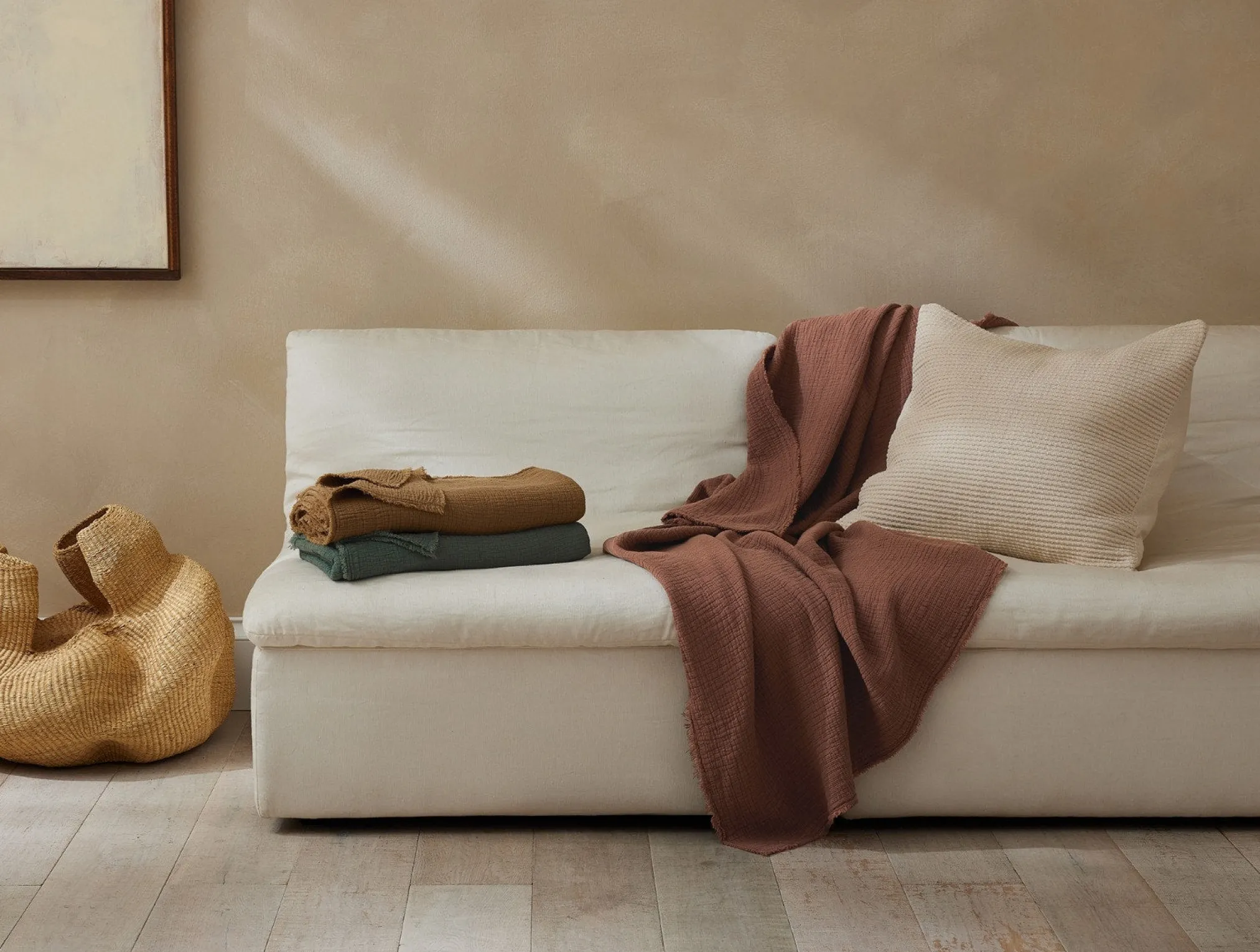 Coyuchi Topanga Organic Matelasse Throw< Throws