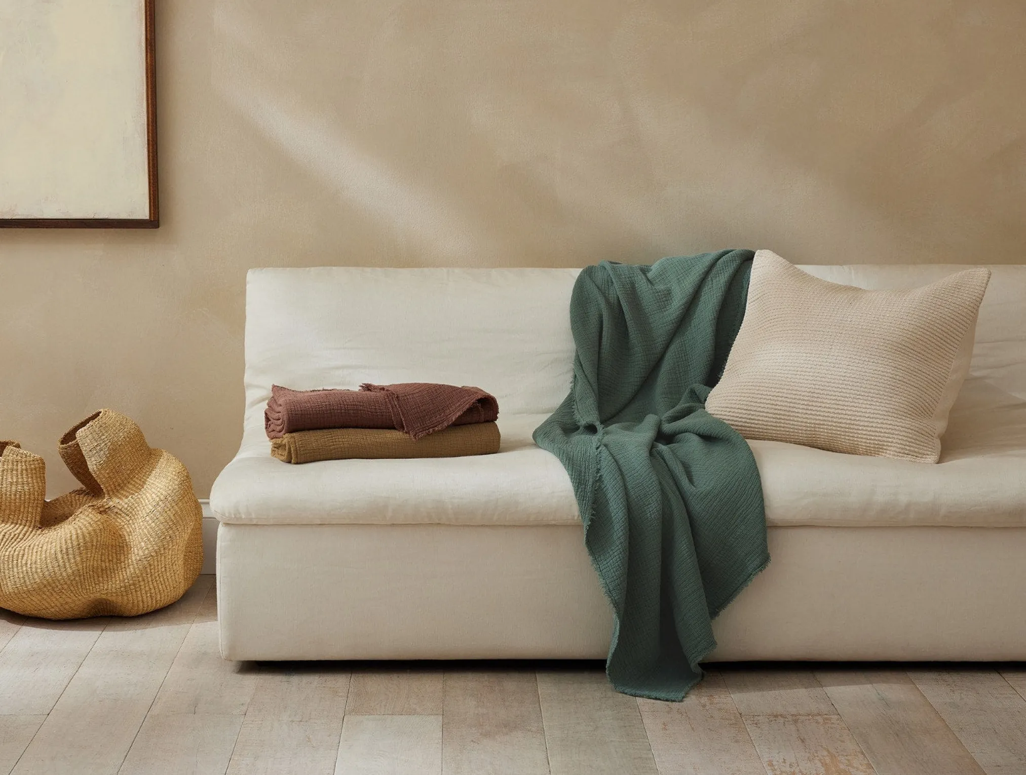 Coyuchi Topanga Organic Matelasse Throw< Throws