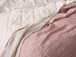 Coyuchi Topanga Organic Matelasse Striped Throw< Throws