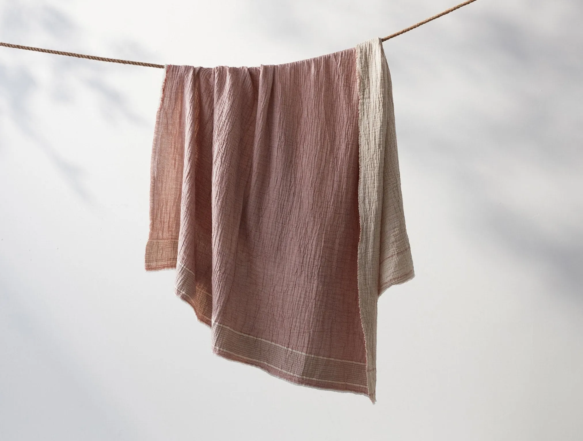 Coyuchi Topanga Organic Matelasse Striped Throw< Throws