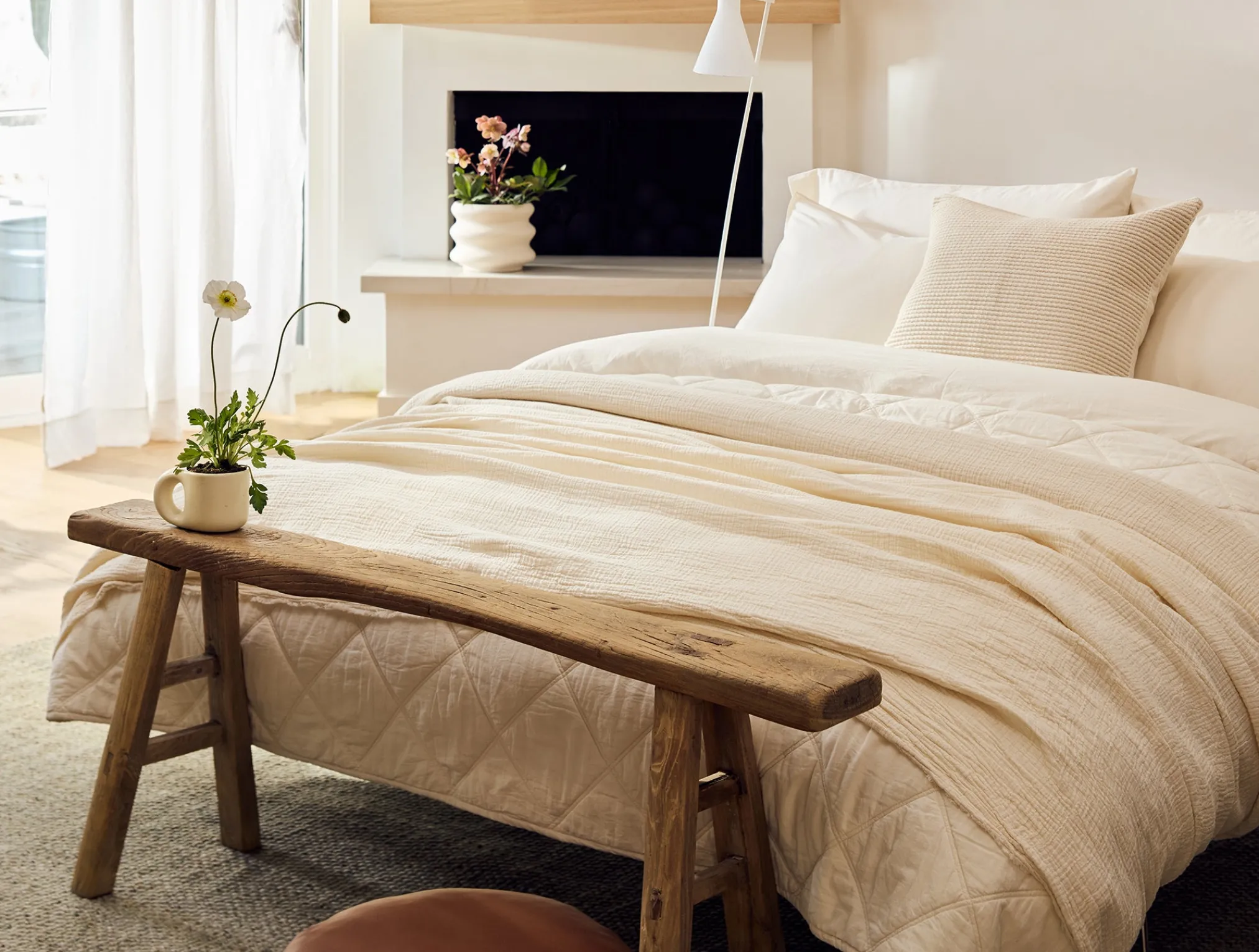 Coyuchi Topanga Organic Matelasse Blanket< Bed Blankets