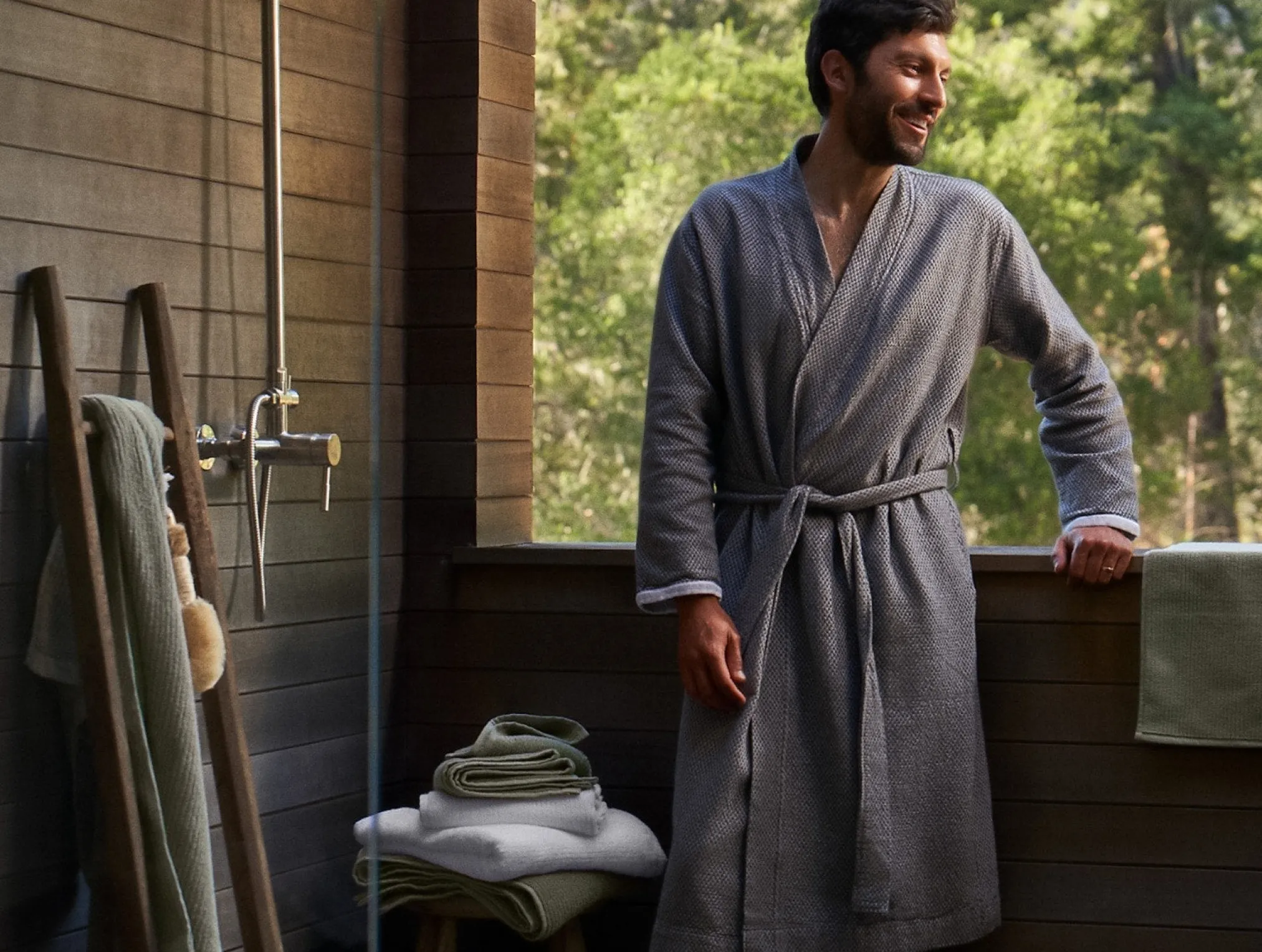 Coyuchi Unisex Mediterranean Organic Modern Robe< Bathrobes