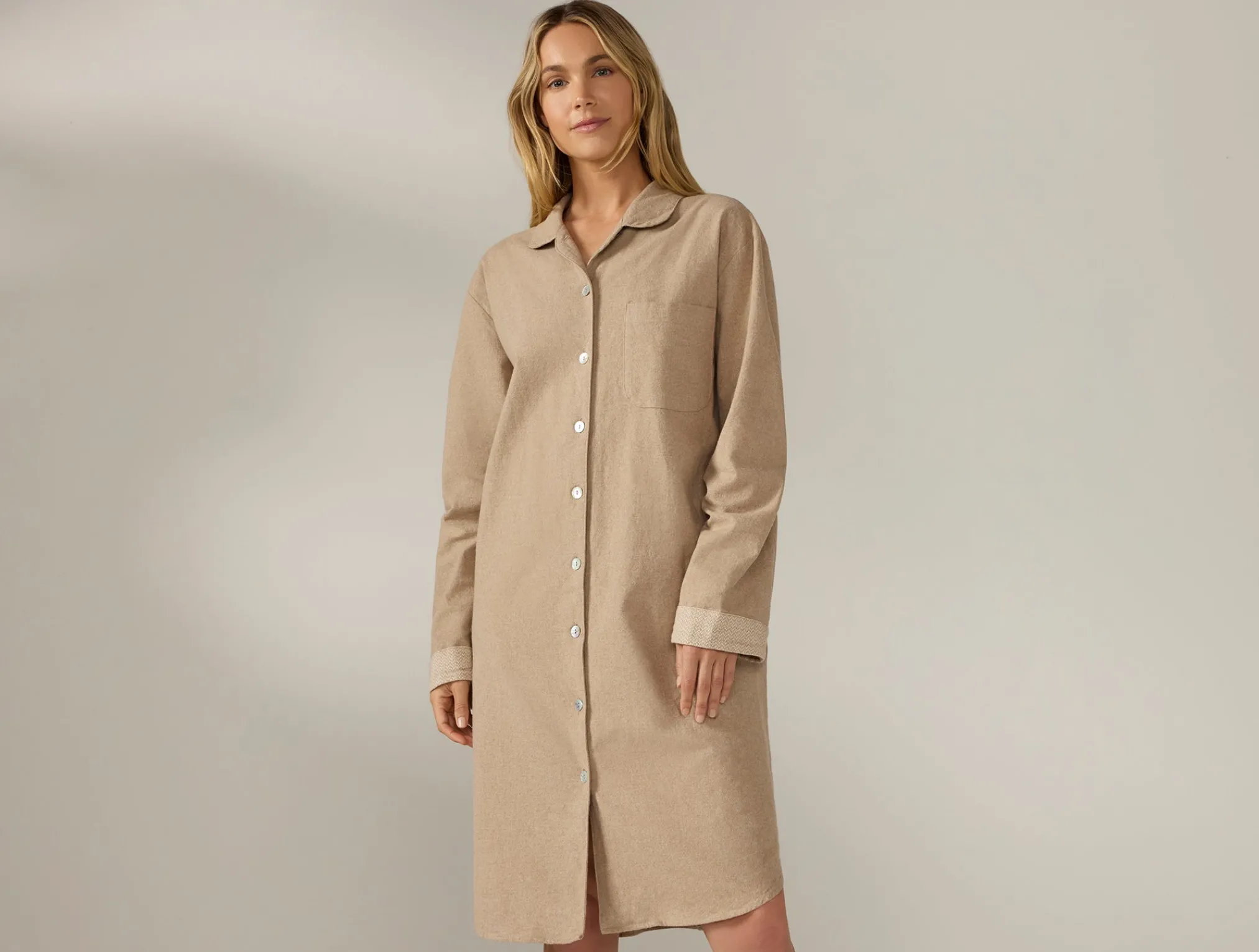 Coyuchi Women's Cloud Brushed Organic Flannel Nightshirt<Women Women's Sleep