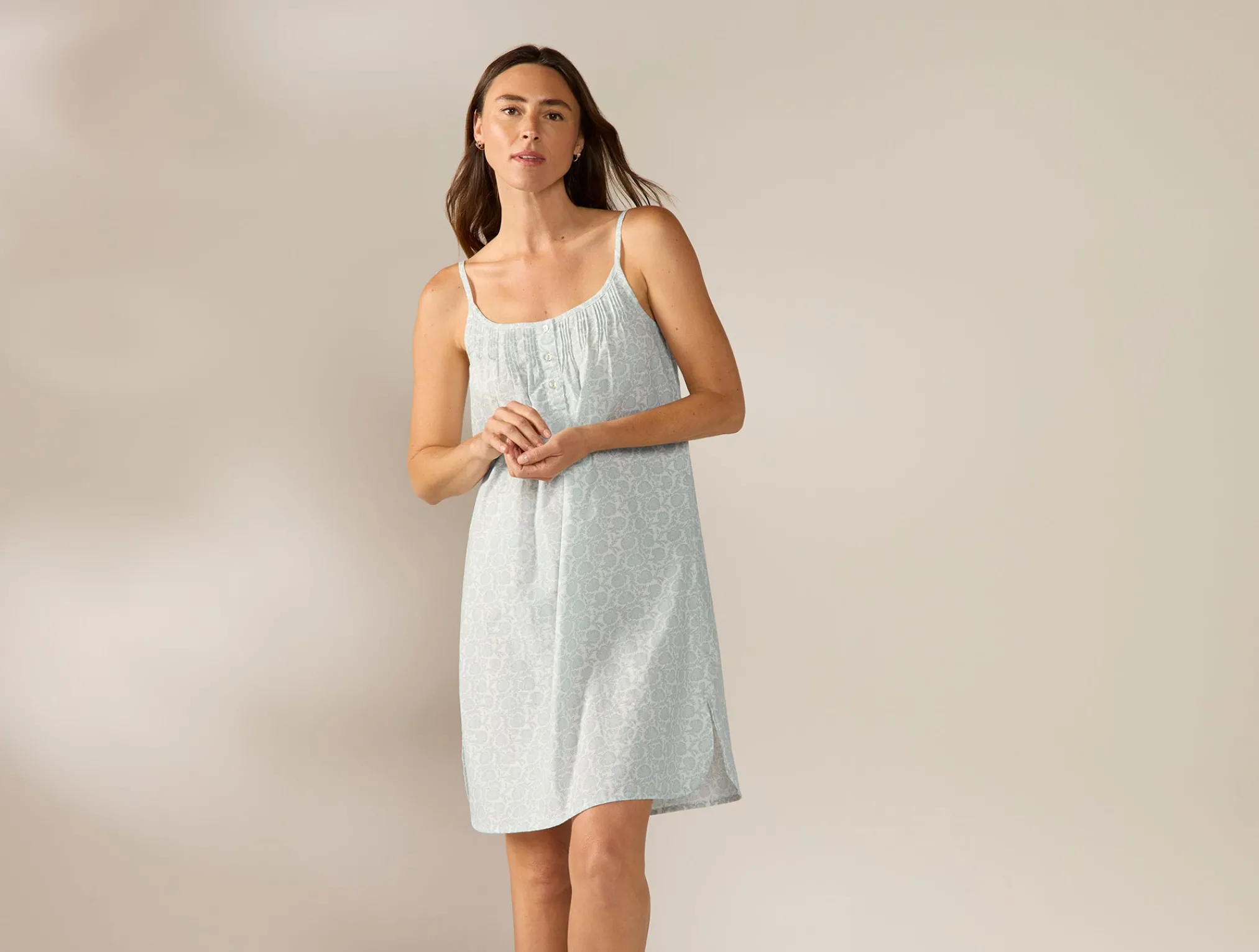Coyuchi Women's Isla Organic Cotton Nightgown<Women Women's Sleep