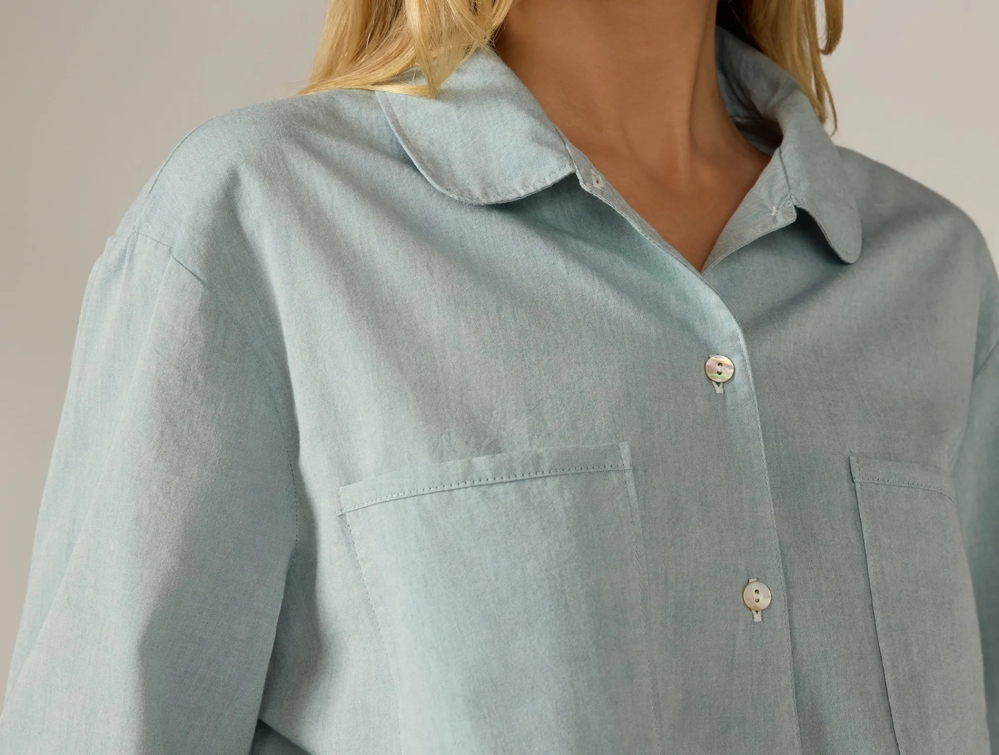 Coyuchi Women's Isla Organic Cotton Long Sleeve Pajama Set<Women Women's Sleep