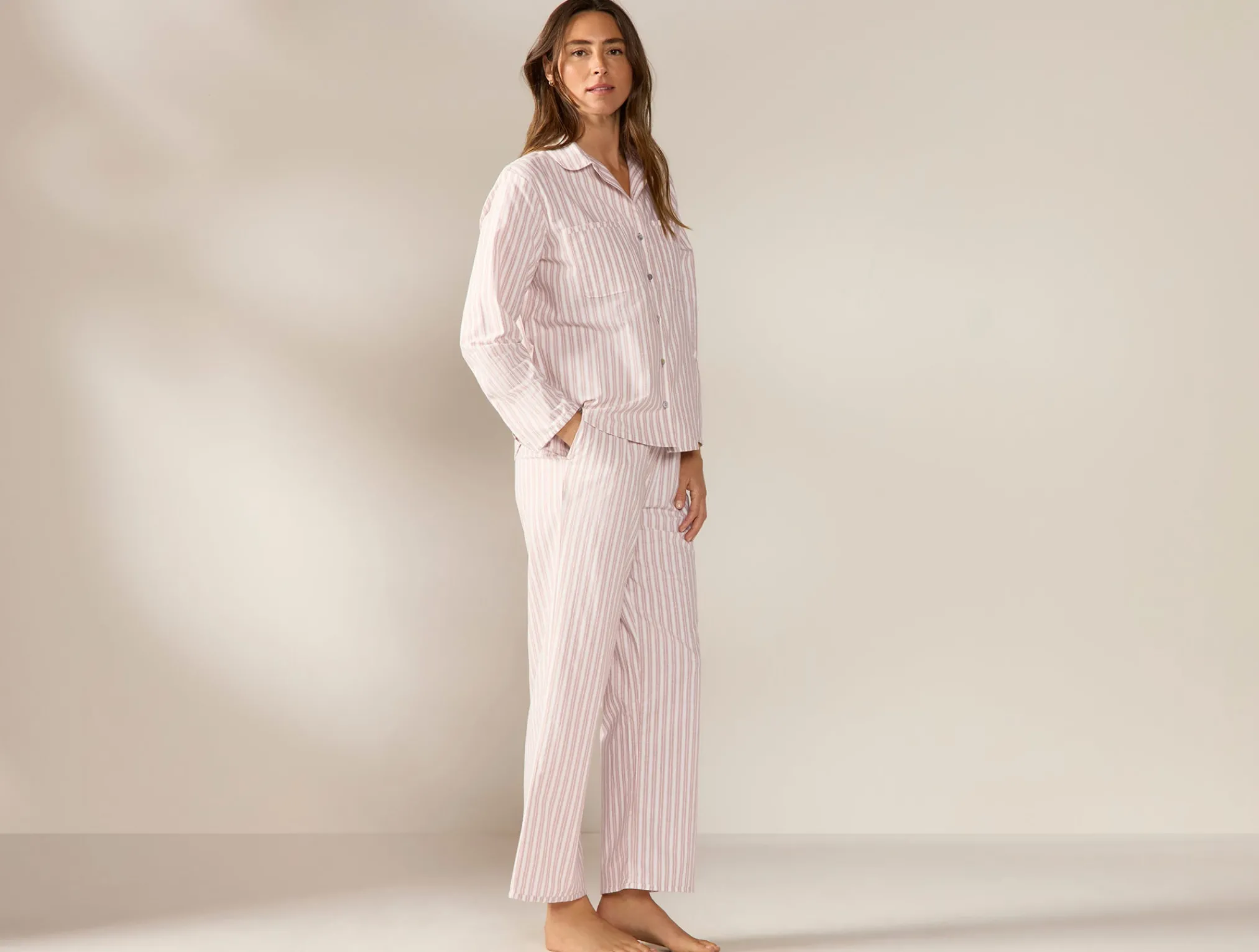 Coyuchi Women's Isla Organic Cotton Long Sleeve Pajama Set<Women Women's Sleep