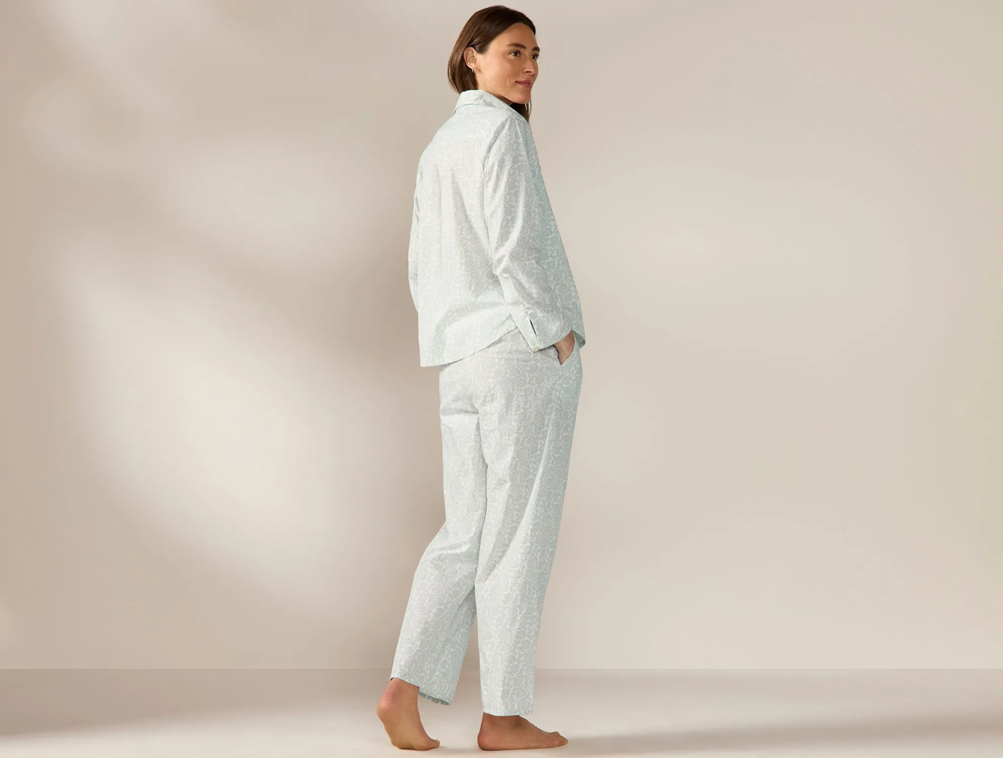 Coyuchi Women's Isla Organic Cotton Long Sleeve Pajama Set<Women Women's Sleep