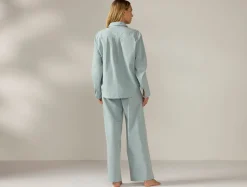 Coyuchi Women's Isla Organic Cotton Long Sleeve Pajama Set<Women Women's Sleep