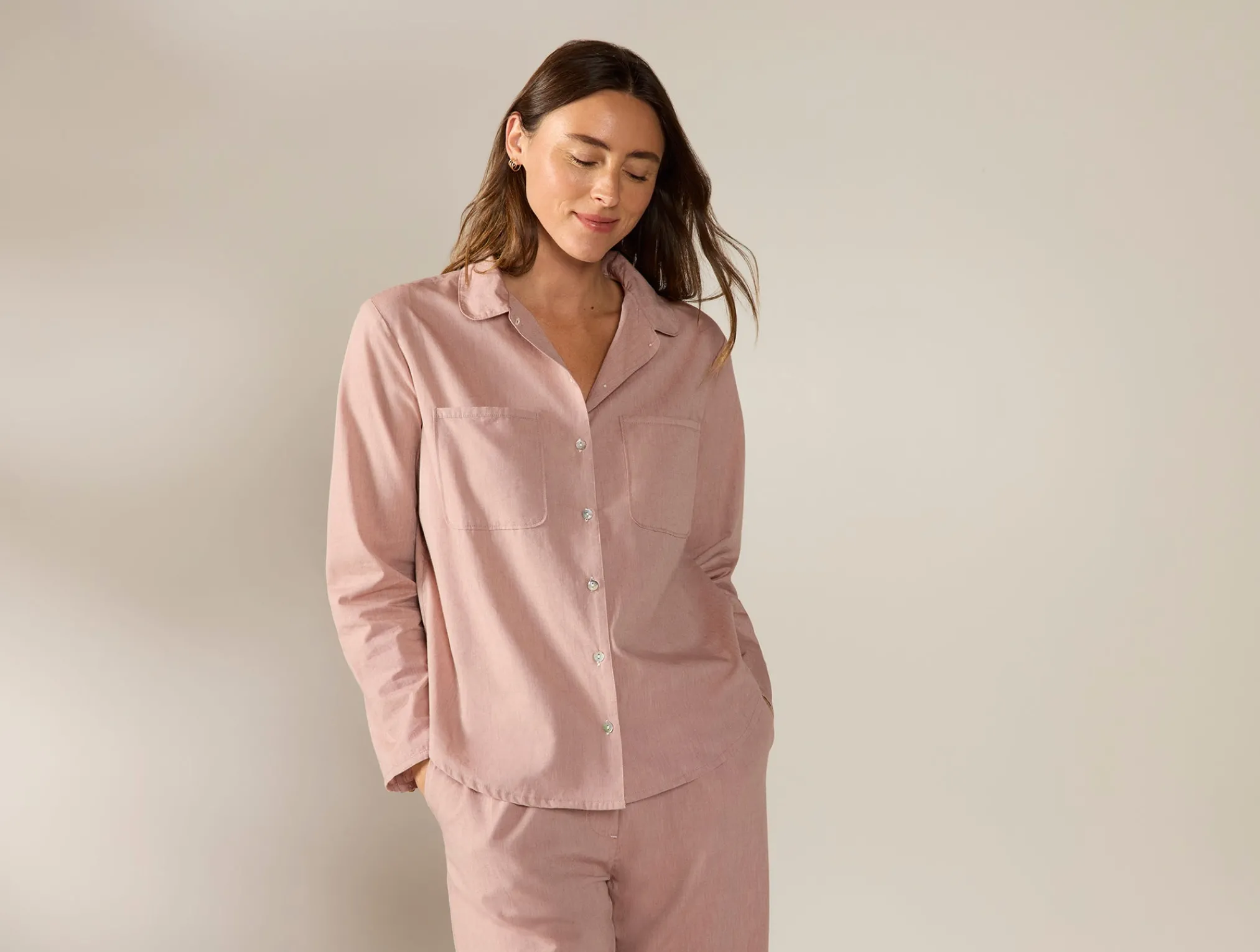 Coyuchi Women's Isla Organic Cotton Long Sleeve Pajama Set<Women Women's Sleep