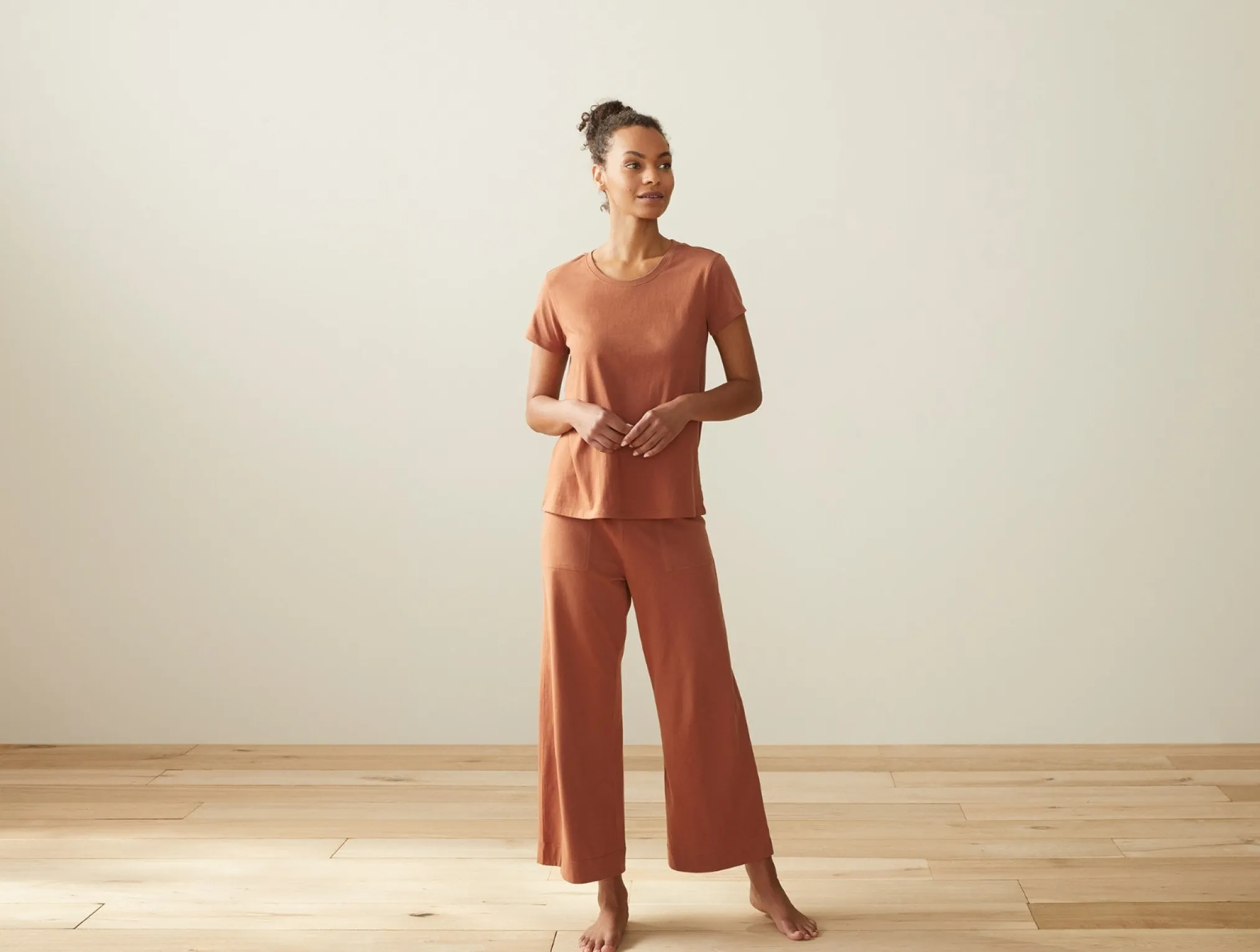 Coyuchi Women's Solstice Organic Wide Leg Crop Pants<Women Women's Sleep