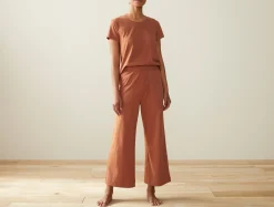 Coyuchi Women's Solstice Organic Wide Leg Crop Pants<Women Women's Sleep