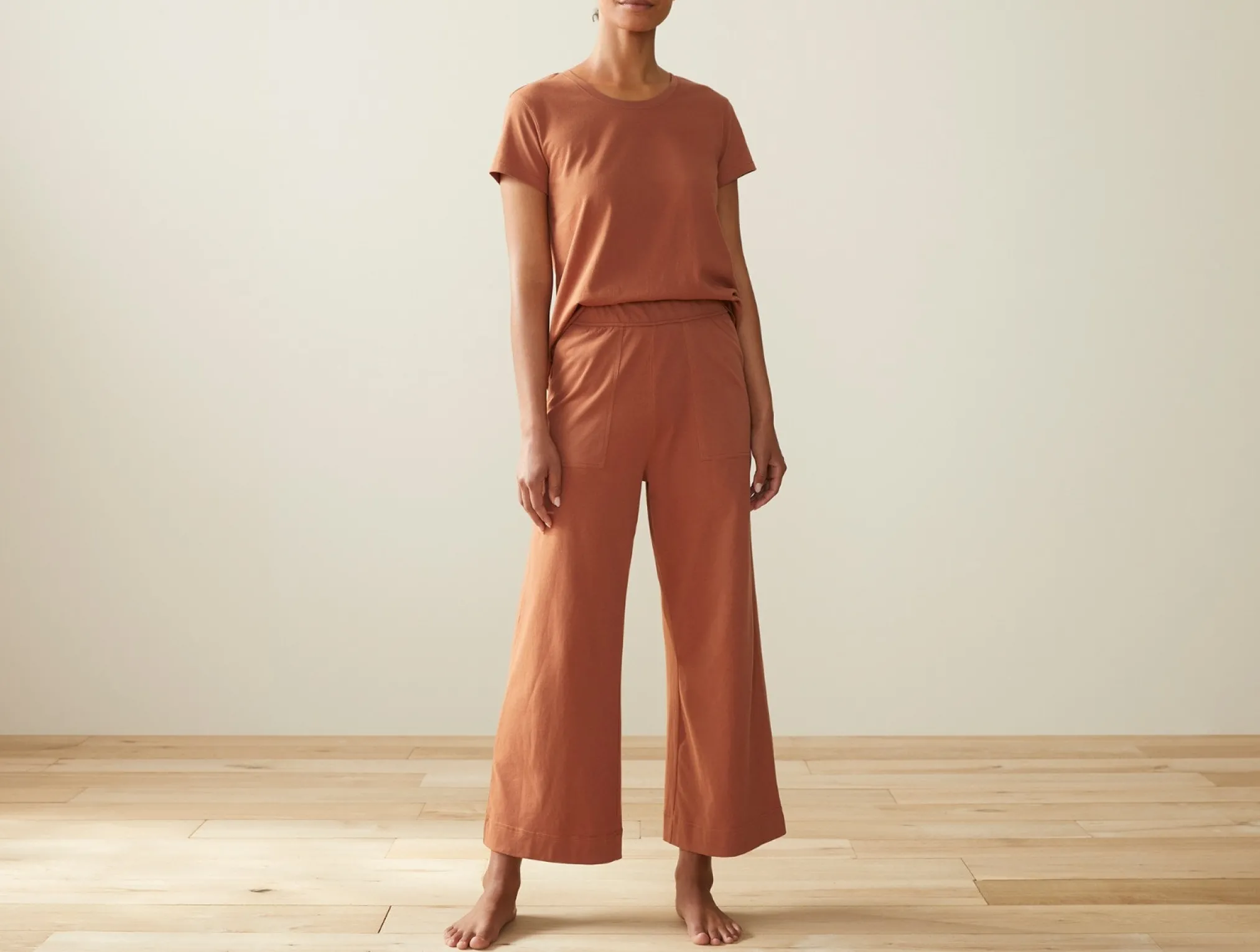 Coyuchi Women's Solstice Organic Wide Leg Crop Pants<Women Women's Sleep
