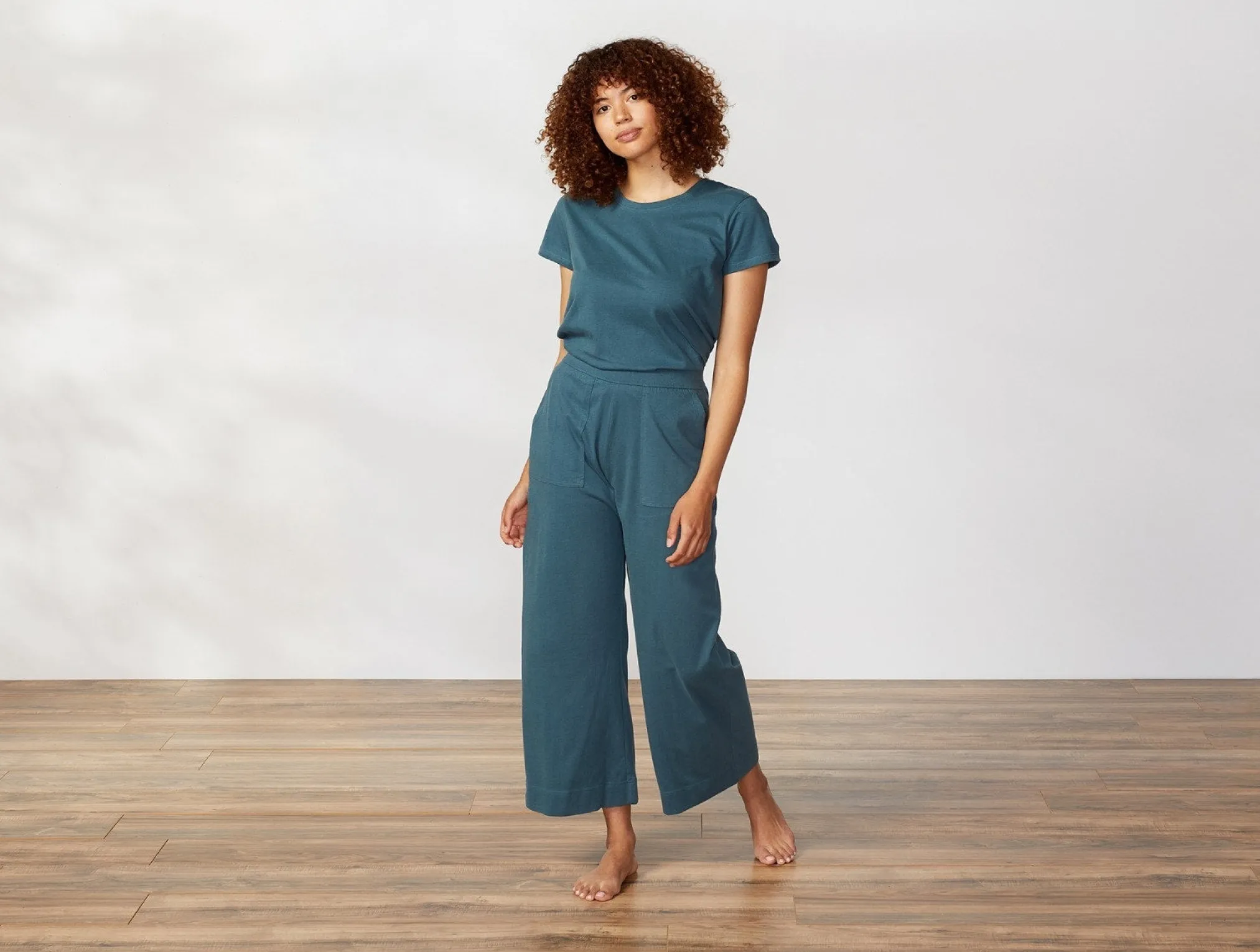 Coyuchi Women's Solstice Organic Wide Leg Crop Pants<Women Women's Sleep