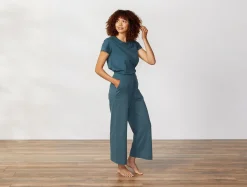 Coyuchi Women's Solstice Organic Wide Leg Crop Pants<Women Women's Sleep